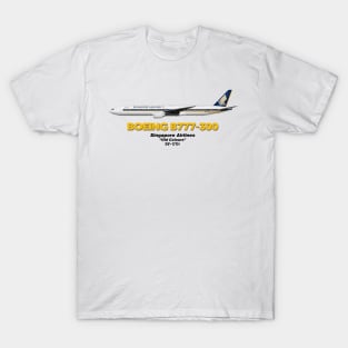 Boeing B777-300 - Singapore Airlines "Old Colours" T-Shirt